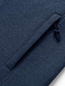 WASSUP OTHER 男士夹克，秋冬季男士抓绒无袖背心，内袋设计，拉链立领夹克 - 藏蓝色 - 查看 4