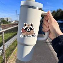3 - Inch "Respectfully No!" Sticker - Cute & Sassy - Themed Vinyl Sticker With Raccoon Illustration For Laptops, Notebooks, Water Bottles, Desks, And Personal Spaces | Great For Raccoon Lovers, Sass Enthusiasts, Boundary Setters, And Cute - Humor Fans | Perfect For Conveying Polite Refusals, Adding Playful Flair, And Celebrating Whimsical Sassiness | Charming Sticker For Daily Interactions, Personal Boundaries, And Fun Decor