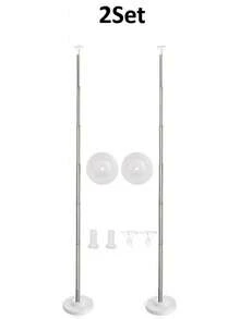 1/2/4 Set Tiang Penyangga Balon untuk Dekorasi Lantai, Tiang Lengkungan Balon, Pilar Menara Balon yang Dapat Diatur Ketinggiannya dengan Alas, Desain Teleskopik Logam yang Dapat Digunakan Kembali untuk Dekorasi Pesta Wisuda, Pernikahan, dan Ulang Tahun - Putih - View 11