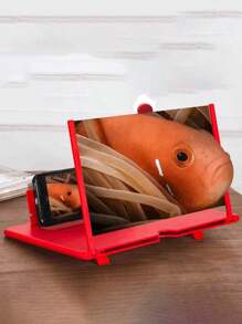 1 Stück 12-Zoll Bildschirm Vergrößerer, 3D HD Handy Bildschirm Vergrößerungs Projektor, geeignet für Filme, Videos und Spiele, faltbarer Handy Ständer mit Bildschirm Verstärker, kompatibel mit allen Smartphones