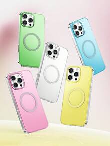 夏季手机壳 绿色，PC+TPU 保险杠手机壳，酷炫手机保护套，经典混合手机壳，适用于 13。手机壳兼容 16 Pro Max，夏季手机壳，支持无线充电 /16 Pro/16Plus/16E，闪光磁力环（对准环）适用于 Galaxy A16/A15/A14/A13/A12/S24 Ultra，透明防震保护透明手机保险杠适用于 Redmi 13C/14C 手机壳