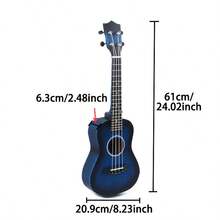 23 Inch Ukulele, Solid Rosewood, Professional Performance Grade 4-String Guitar