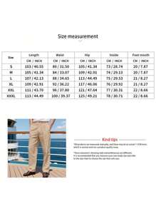 Mens Straight Fit Chino Pants Mid Rise Stripes Print Dress Pants Flat-Front Linen Pants