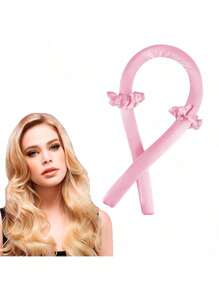 Heatless Curling Rod Headband Silk Curls Ribbon Sleeping Soft Spong Headband Slouchy Hair Curlers Styling Tools For Women Girl, Hair Styling Kit, Hair Tool Kit, School Stuff