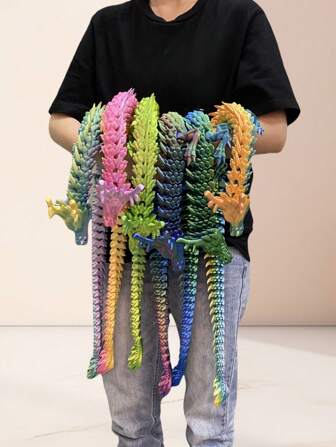 4 Sizes Chinese Dragon Statues, 11.22", 17.72", 35.43", And 23.62", 3D Printed Jointed Design, Flexible Joints, Home & Auto Decor, Desk Display, Collectible Toys, Holiday Gift