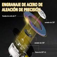 Kit de martillo rotativo y amoladora angular inalámbricos de 21 V + motosierra - Amarillo - Ver 9