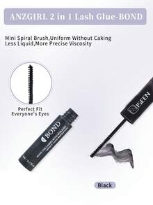 10ml Pegamento y sellador de pestañas, adhesivo y sellador de pestañas individuales, súper fuerte, para extensión de pestañas DIY y removedor de pegamento de pestañas, set de 5ml con cepillo de doble extremo para pestañas y cejas