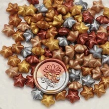 100 件彩色星形封蜡珠，蜡印封蜡珠适用于 DIY 装饰信封、结婚请柬、卡片、明信片、礼品包装、工艺品、剪贴簿 - 彩色 - 查看 15