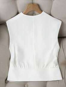 Damen Vintage ärmellose Weste, einzigartiger eleganter einfarbiger Webstoff Knopfverschluss Weste, geeignet für Abenddate, Urlaub, Geburtstagsparty, formelles Dinner, Einschulungsparty, Lässig, Singles Party, Bühnenauftritt, Country-Musik-Konzert, Frühling/Sommer/Herbst