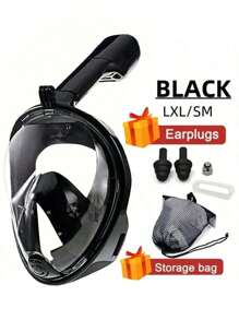 Máscara de buceo de una pieza de silicona para adultos y jóvenes, máscara de snorkel de cara completa antivaho, con diadema de silicona, equipo de natación adecuado para hombres y mujeres