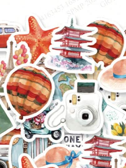 46 件/套复古可爱 Ins 风格小鸟贴纸，DIY 剪贴簿装饰贴纸，23*2