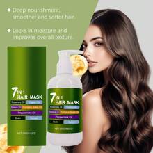 7-In-1 Nourishing Hair Mask, 250g, Infused With Rosemary, Castor Oil, Babassu Oil, Pumpkin Seed Oil, Peppermint Oil, Biotin, Keratin Oil, Highly Moisturizing, Repairs Damaged Hair, Leaves Hair Soft And Glossy (2 Variants) - White - View 12