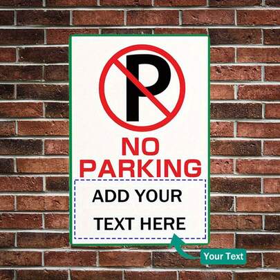 1 Piece Custom Vintage Style Vertical No Parking Metal Sign, Rectangular, Pre-Drilled Holes For Easy Hanging - Water-Resistant & Rust-Proof For Indoor Use, Size 8 X 12 Inches