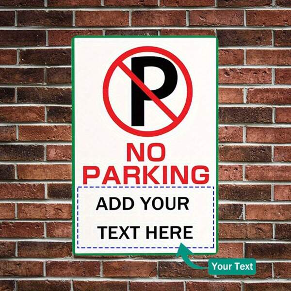 1 sztuka niestandardowy pionowy metalowy znak zakazu parkowania w stylu vintage, prostokątny, wstępnie wywiercone otwory do łatwego zawieszenia - wodoodporny i odporny na rdzę do użytku wewnątrz, rozmiar 8 X 12 cali