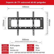 Soporte de Base para Televisor de 14 a 42 Pulgadas, 40 a 80 Pulgadas, Soporte de TV Fijo, Compatible con Pantallas de Smart TV de Hasta 80 KG, Soporte para TV LED, LCD, Planas, de Plasma, con Patrón VESA 400 * 400 mm - Negro - Ver 8