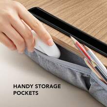 HUANUO Portable Lap Laptop Desk With Pillow Cushion, Fits Up To 15.6 Inch Laptop, With Anti-Slip Strip & Storage Function For Home Office Students Use As Computer Laptop Stand, Book Tablet