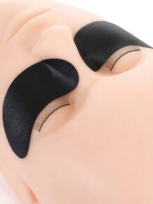 100 Stücke/2 Stücke Gepfropfter Wimpern Augen Pad, schwarze Folie isoliert Wimpern Pad, transparente Verpackung schwarze Folie Augen Pad, Augen Pad, Wimpern Blatt, für Wimpernverlängerung Wimpern Spitzen Aufkleber Packung, schwarzer Pad Make-up Tool - Verschiedenfarbig - Übersicht 4