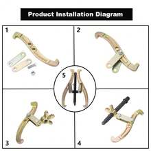 Pulley Puller Bearing Extractor 3 Jaws Tips Manual 75mm 3" Steel Automotive Car Wheel Engine Gears - 彩色 - 查看 3