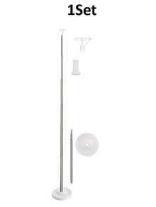 1/2/4 Set Tiang Penyangga Balon untuk Dekorasi Lantai, Tiang Lengkungan Balon, Pilar Menara Balon yang Dapat Diatur Ketinggiannya dengan Alas, Desain Teleskopik Logam yang Dapat Digunakan Kembali untuk Dekorasi Pesta Wisuda, Pernikahan, dan Ulang Tahun - Putih - View 12