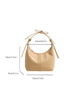 新款畅销高端品质超流行时尚复古优雅简约个性女士单肩斜跨包，大容量便携高品质设计适合户外休闲法棍包，时尚、优雅、简约、个性化、多用途、经典，适用于通勤、办公室、约会、日常使用、购物、下午茶。 - Butter Yellow - 查看 4