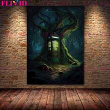 1pc/3PCS All Art Posters Optional Frames Halloween Abandoned Churches And Haunted Houses Vintage Wall Art Canvas Painting Gothic Architecture Horror Art Poster Printing Home Decoration Halloween Decor Fall Decor Room Decor