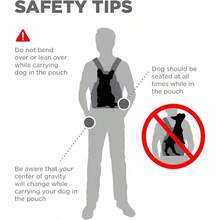 PoochPouch Dog Front Carrier Small Grey