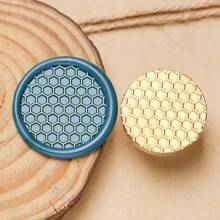1 Pc, Cute Texture Series Wax Stamp Head, Removable Wax Stamp Head For Footprints/Grids/Leaves, Suitable For Envelope Letter/Invitation Letter/Party/DIY Craft Stamp Decoration/Gift Decoration/Various Holiday Gifts,For School Supplies,Back To School