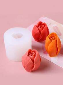 Tulip Silicone Candle Mold, Handmade DIY 3D Rose Soap, Stone, Resin Casting Mold Craft Tool