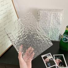 Ins Simple Water Ripples Loose Leaf Album Book Acrylic Four-Grid A5 Storage Book Star Chasing Three-Inch Small Card Book - Multicolor - View 6