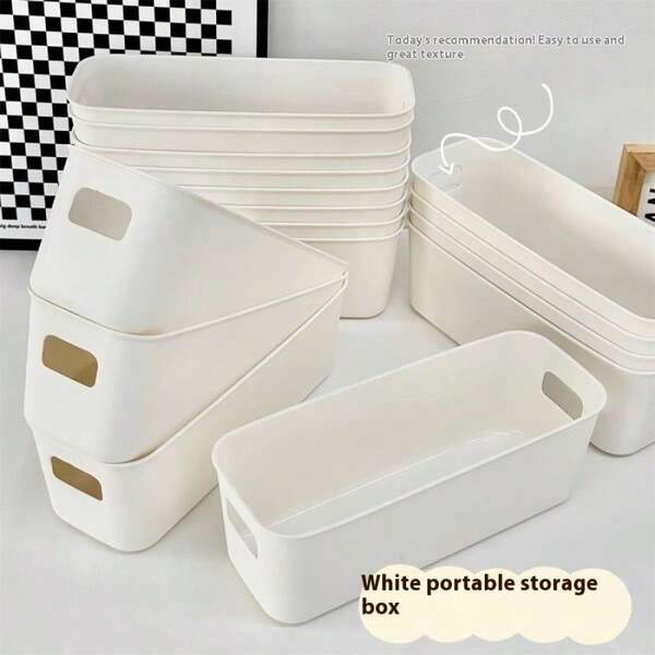 1pc Multifunctional Rectangular Storage Box For Phone Case, Desktop, Snacks, Miscellaneous, Kitchen, Cosmetics