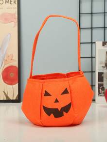 1/2PCS, Halloween Candy Bag, Candy Bag, Hand-Held 3D Pumpkin Bag, Children's Gift, Ghost Festival Prop