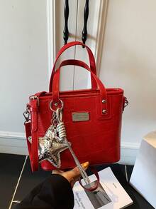 Popular High-Capacity Outdoor Casual Shoulder Crossbody Bag, High-Quality Fashion New Design Women Handbag, Suitable For Shopping, Dating, Commuting - Stylish, Elegant, Minimalist, Personalized, Multipurpose, Classic For Commute, Office, Dates, Daily, Shopping, Afternoon Tea. - Red - View 1