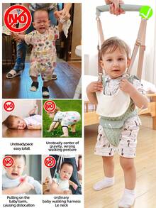 1 pieza Arnés de asistencia para caminar para bebés y niños pequeños, Cinturón ded para andador de bebé con asa, Entrenamiento para caminar para niños, Apto para todas las estaciones, Disponible en rosa, verde, morado - Verde - Ver 7