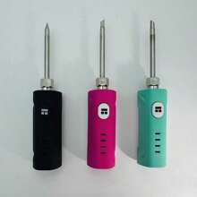 1 Set Portable 510 Thread Electric Soldering Iron With 400mAh Battery Box, Mini Soldering Iron Kit, Adjustable Voltage Battery Handle, Type-C Charging Cable, Hanging Strap For Storage, Compatible With Heating Tip Tool, Suitable For Repairing Phones, Computers, Cameras, Circuit Boards