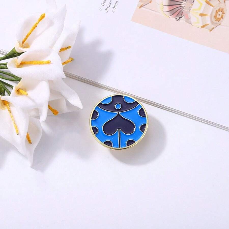 1pc-Blue Ladybug Brooch,Jo Jo's Anime Jo Jo's Magical Adventure Joruno' Brooch,Insect Pin,Inspiration Badge Insect,Gift