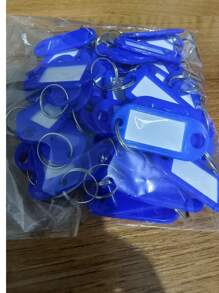 Multifunctional PP Material Key Tag, Writable For DIY Numbers, Can Be Used As A Hanging Tag, Classification Sign, Luggage Key Tag, Etc., To Identify Keychains. School Supplies,Back To School