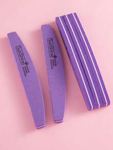 10pcs Nail Buffers, 100/180 Grit Washable Double Sided Nail Sanding Block File For Acrylic Natural Gel Nails, Professional Manicure Nail Tools,Purple - Purple - View 2