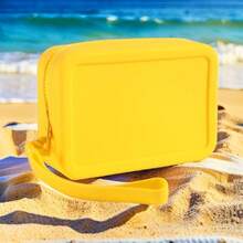 1个硅胶手持化妆包，防水大容量收纳袋，柔软硅胶化妆包，户外便携沙滩包，多功能洗漱包，零钱包卡包，适合旅行收纳日常用品，圣诞礼物，旅行必备，女士旅行礼物，手拿包/小手提包，化妆品收纳包，化妆刷收纳袋，迷你收纳包，大容量收纳包，女士礼物，圣诞礼物，女士礼物创意，化妆包，旅行必备 - 彩色 - 查看 6