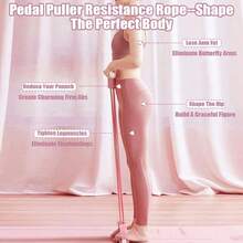 6-Tube Multifunctional Pedal Puller Resistance Rope With 8 Shaped Resistance Band, Foot Pedal Resistance Band, Full Body Workout Fitness Tool For Abdomen, Arm, Leg,7787310 - Baby Blue - View 6