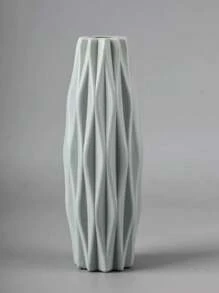 1 pezzo Vaso geometrico creativo, vaso per profumo di fiori per la decorazione della casa, vaso per fiori finti in plastica che imita la ceramica, adatto per soggiorno, camera da letto, ufficio, decorazione per feste e vacanze