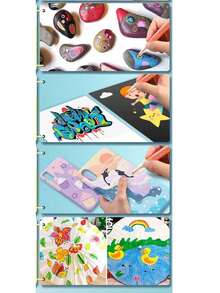 4pcs/8pcs Colorful Acrylic Paint Markers, Watercolor Soft Tip Oil-Based Paint Pens For DIY Drawing, Graffiti, Random Delivery - Multicolor - View 3