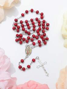 1 mặt dây chuyền thánh giá chuỗi hạt Mân Côi Đức Mẹ Guadalupe, Quà tặng tôn giáo cho Giáng sinh, Lễ Phục sinh, Thích hợp cho cầu nguyện hàng ngày, Thêm sức, Rước lễ, Rửa tội - Kinh Mân Côi Đức Mẹ Guadalupe - Xem 8