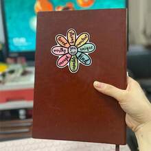 1/2/5pcs Motivational Flower Sticker | Fun And Quirky Vinyl Decal For Planners, Journals, And Laptops | Cute And Mindful Design For Meditation, Wellness Enthusiasts, And Book Lovers | , Artsy, Positive Affirmation Sticker