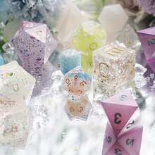 19 件/套字母和数字树脂骰子模具，用于树脂铸造的多面硅胶模具，用于 DIY 骰子制作的 3D 硅胶模具套装，桌面棋盘游戏派对