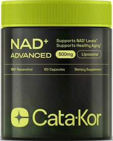 Cata-Kor Anti-Aging NAD Supplement - Liposomal NAD & Resveratrol For Energy, Focus & Cellular Vitality - 60 Gluten-Free Capsules - 1 件 - 查看 1
