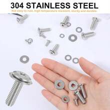 24Pcs Universal TV Mounting Hardware Kit, M4M6M8 Stainless Steel Screws And Washers For Wall Mount TV And Monitor Brackets - Default - View 3