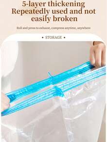 5 paquetes de bolsas de almacenamiento por compresión para viajes, bolsas al vacío para organizador de viajes que ahorran espacio, accesorios de viaje sin necesidad de vacío, bolsas de almacenamiento para empacar ropa, ropa interior y organizador de ropa para viajes