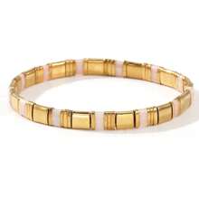 1 PIEZA Pulsera con cuentas de estilo bohemio y cuentas de vidrio TILA, ideal para el océano y las vacaciones de verano, adecuada tanto para hombres como para mujeres, ideal como regalo