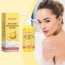 EELHOE Sulfur Mite Removal Body Wash Deep Cleansing Refreshing Oil Control Remove Acnes Dead Skin Dirt Moisturizing Soothing Brightening Improve Rough Skin Rejuvenation Shower Gel - 黃色 - 查看 4