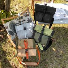 حقيبة كتف/حقيبة عبر الجسم مصنوعة من قماش النايلون المقاوم للماء، بتصميم بسيط وخفيف الوزن، حقيبة كانفاس ذات سعة كبيرة